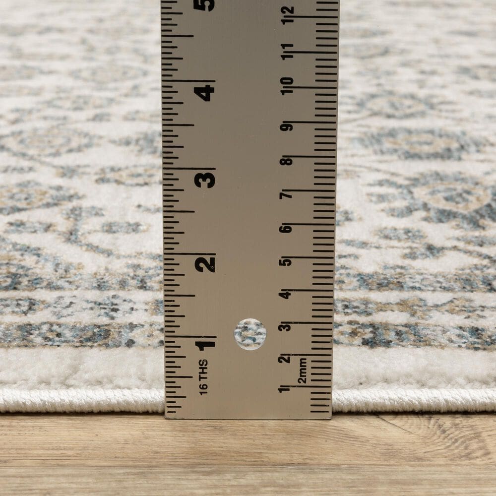 Oriental Weavers Echo Ivory and Blue 3&#39;3&quot; x 5&#39; Area Rug, , large