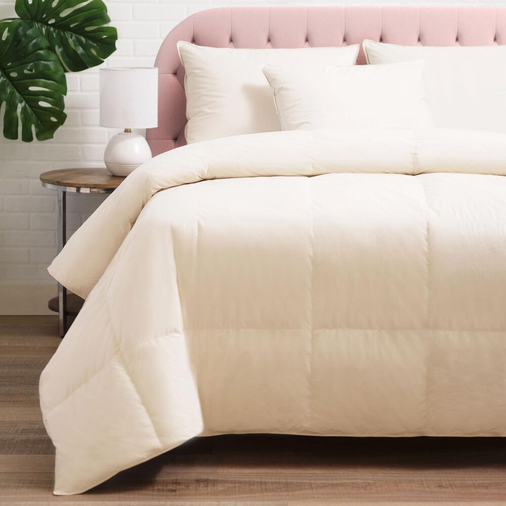 Allied Home CosmoLiving by Cosmopolitan Cloud Nine Full/Queen Prime Feather Organic Comforter in White, , large