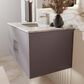 Lexora Home Geneva 36" Single Bathroom Vanity in Dark Grey with 2 cm White Carrara Marble Top and Rectangular Sink, , large