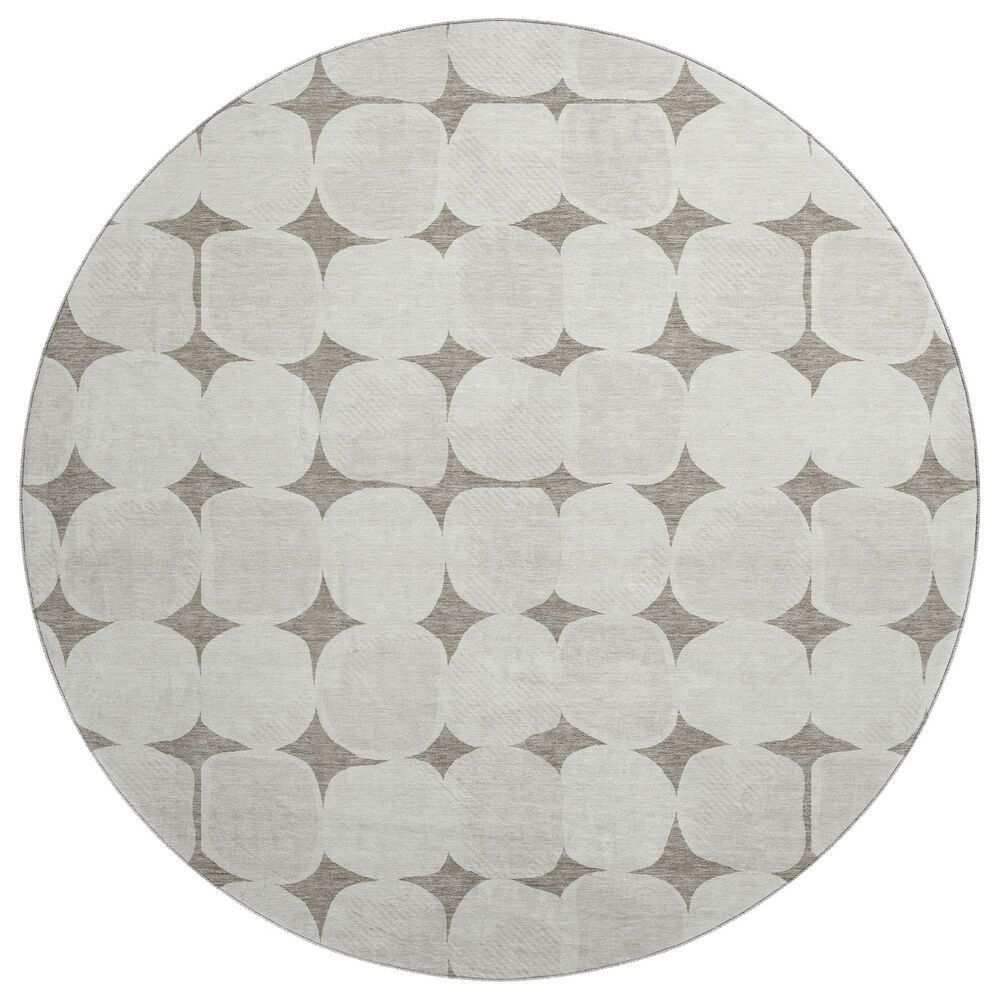 Dalyn Rug Company The Reserve TR16 Taupe 8" Round Indoor/Outdoor Area Rug, , large