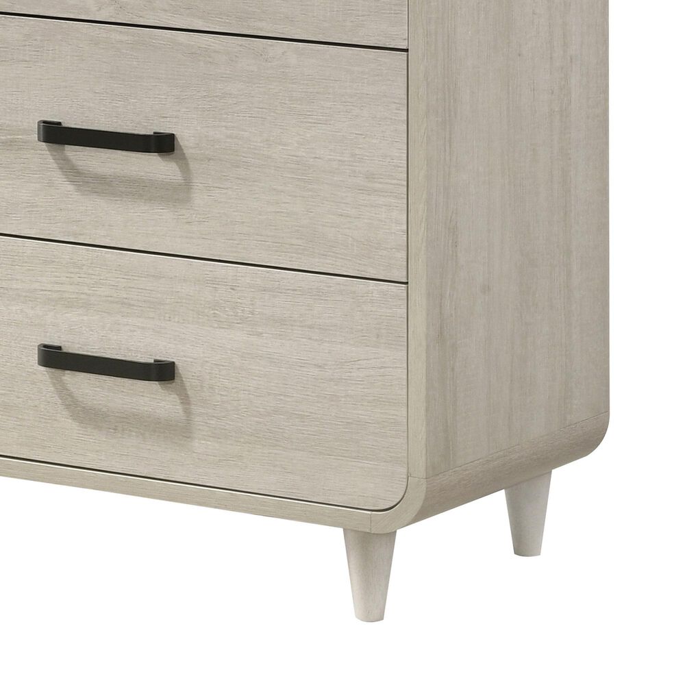 Crown Mark Nyomi 6-Drawer Dresser and Mirror in White, , large