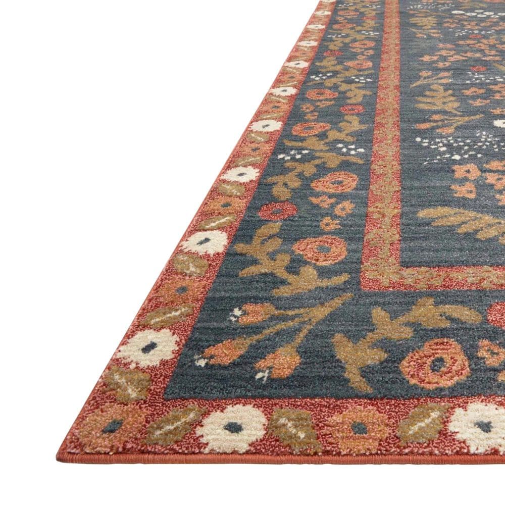 Loloi Fiore FIO-01 2&#39;7&quot; x 8&#39; Navy and Rust Runner, , large