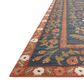 Loloi Fiore FIO-01 2"7" x 8" Navy and Rust Runner, , large
