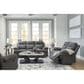 Ashley Side-Swipe Manual Reclining Sofa in Charcoal, , large