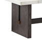 Ashley Burkhaus Coffee Table in White and Dark Brown, , large