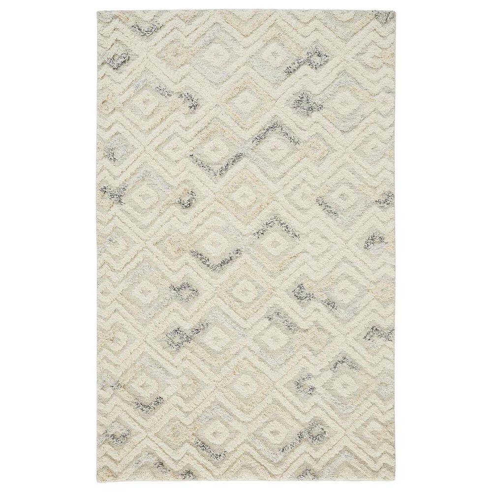 Feizy Anica 4" x 6" Ivory and Blue Area Rug, , large