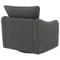 Pacific Landing Madia Swivel Glider Chair in Charcoal Grey, , large