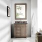 James Martin Vanities Bristol 30" Single Bathroom Vanity in Whitewashed Walnut with 3 cm Parisien Bleu Quartz Top and Rectangular Sink, , large