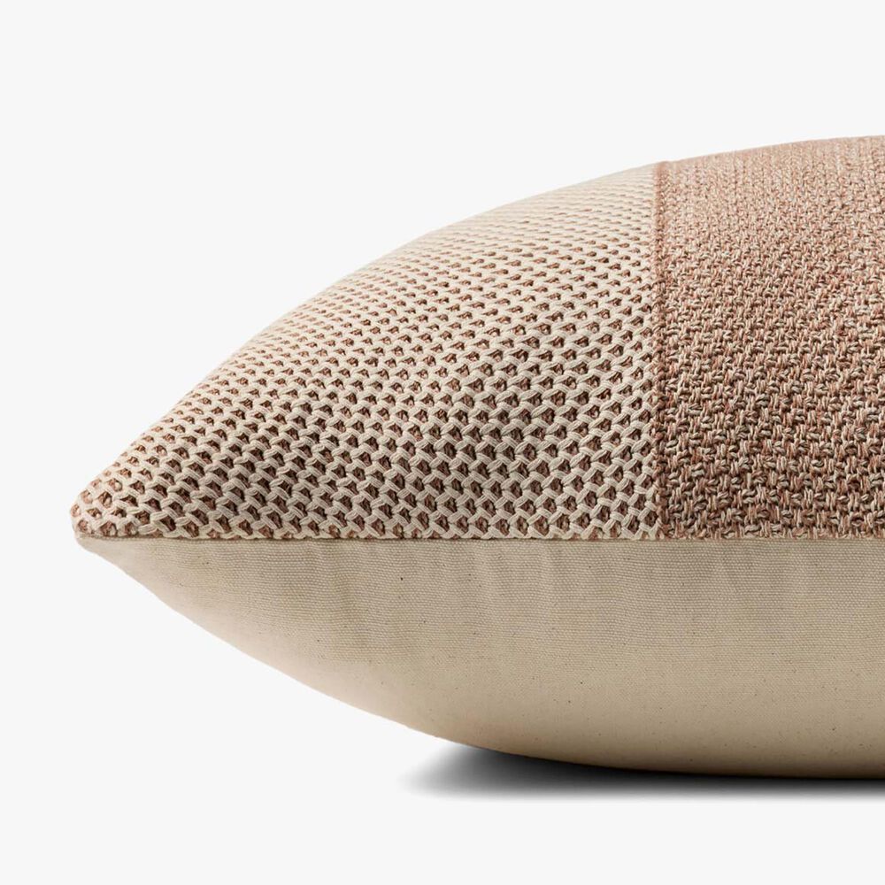 Loloi 22&quot; Square Throw Pillow in Ivory, Spice and Beige, , large