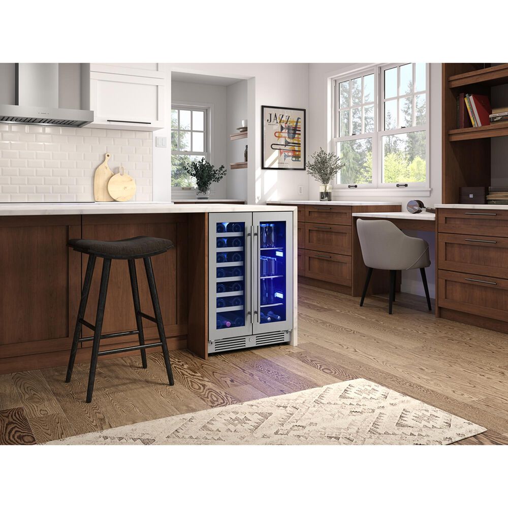Zephyr 5.2 Cu. Ft. Dual Zone Wine and Beverage Cooler in Stainless Steel, , large