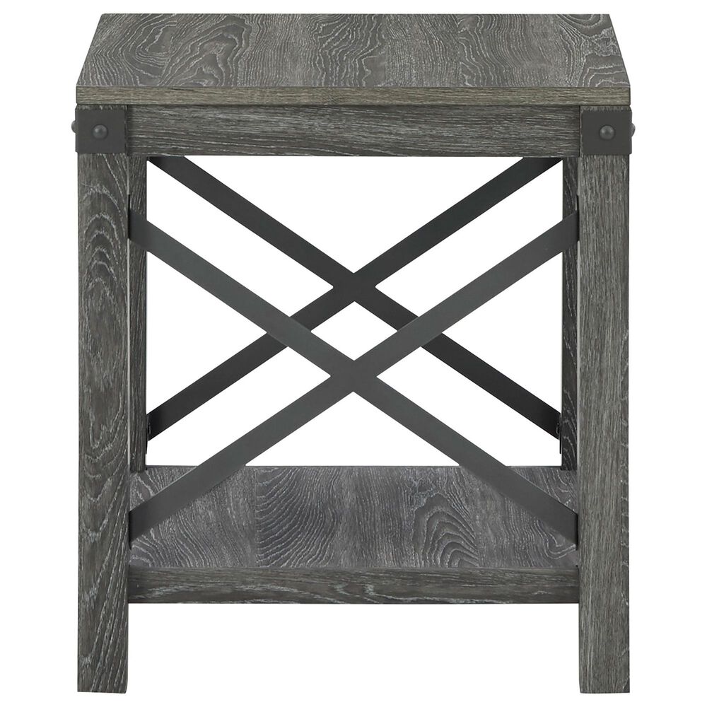Ashley Freedan Square End Table in Grayish Brown, , large