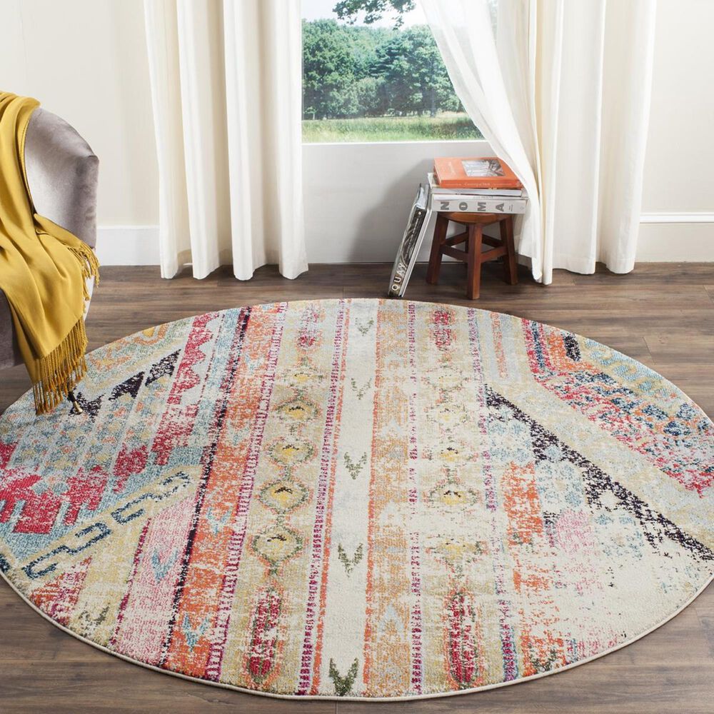 Safavieh Monaco MNC222F-4R 4&#39; Round Multi Area Rug, , large