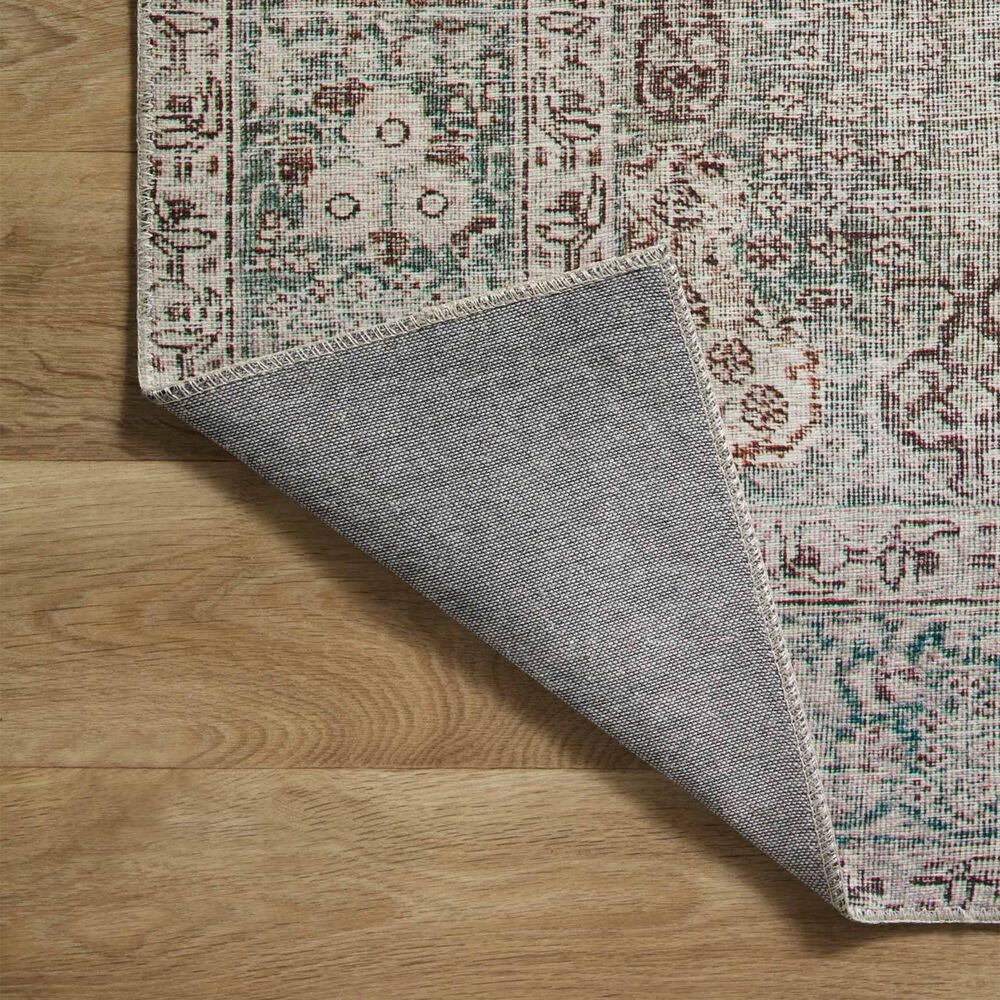 Chris Loves Julia x Loloi Jules 2&#39; x 5&#39; Emerald and Antique Ivory Runner, , large