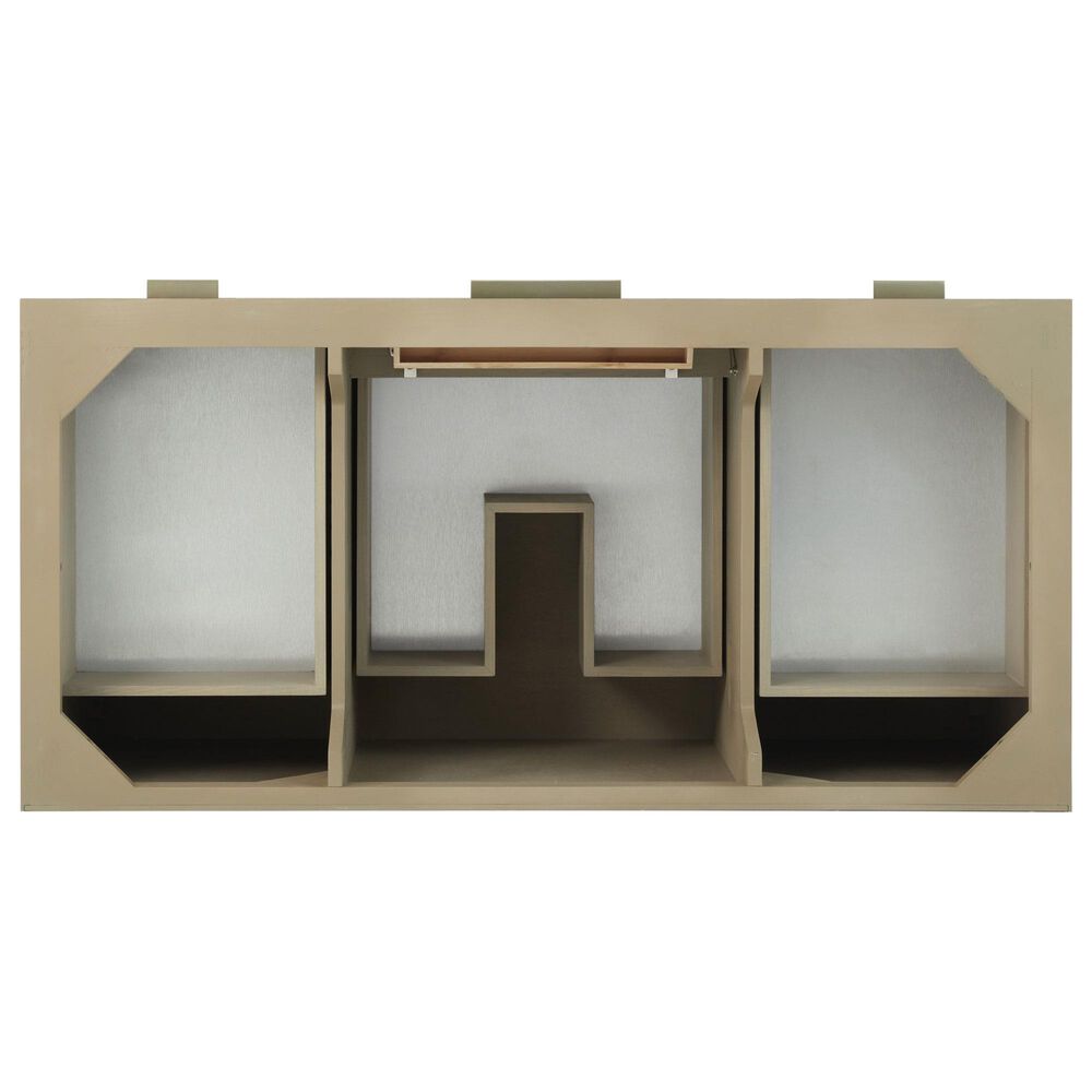 James Martin Vanities Emmeline 48&quot; Single Vanity in Pebble Oak with 3 cm Victorian Silver Quartz Top, , large