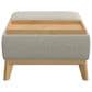 Emerald Home Furnishings Reverie Storage Ottoman with Tray White Pepper, , large
