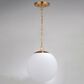 Vaxcel International Co. Ltd. Linden 1-Light Pendant in Muted Brass, , large
