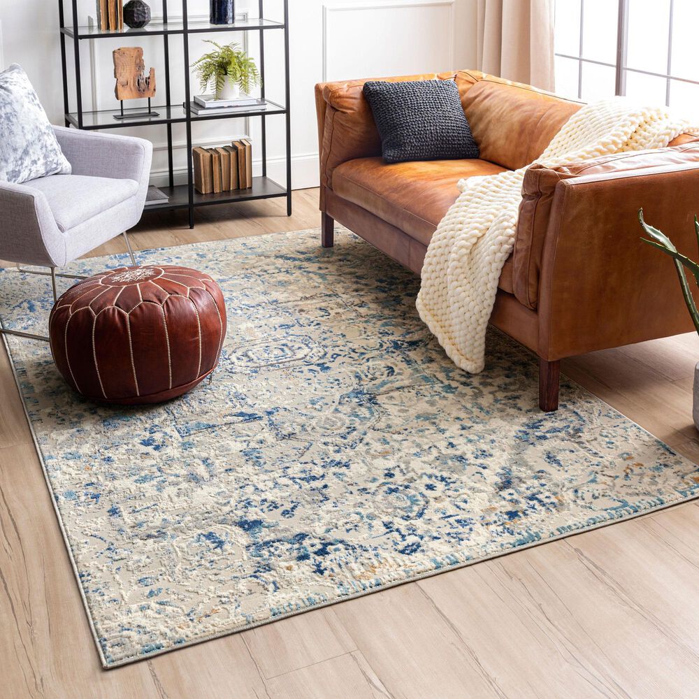 Karastan Cleo R1078 5&#39; 3&quot; X 8&#39; Cream Area Rug, , large