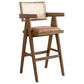 Armen Living Harley 30" Bar Stool in Nutmeg Brown, , large