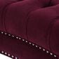 Jennifer Taylor Home La Rosa Victorian Chesterfield Loveseat in Burgundy, , large