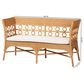 Baxton Studio Oxford Dining Bench with Armrests in Light Honey, , large