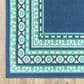Oriental Weavers Meridian Navy and Green 2"3" x 7"6" Indoor/Outdoor Runner, , large