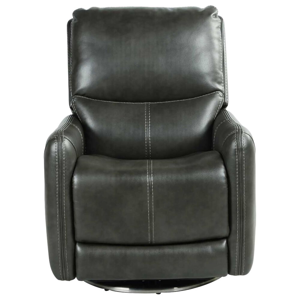 Steve Silver Athens Triple Power Swivel Recliner in Charcoal, , large