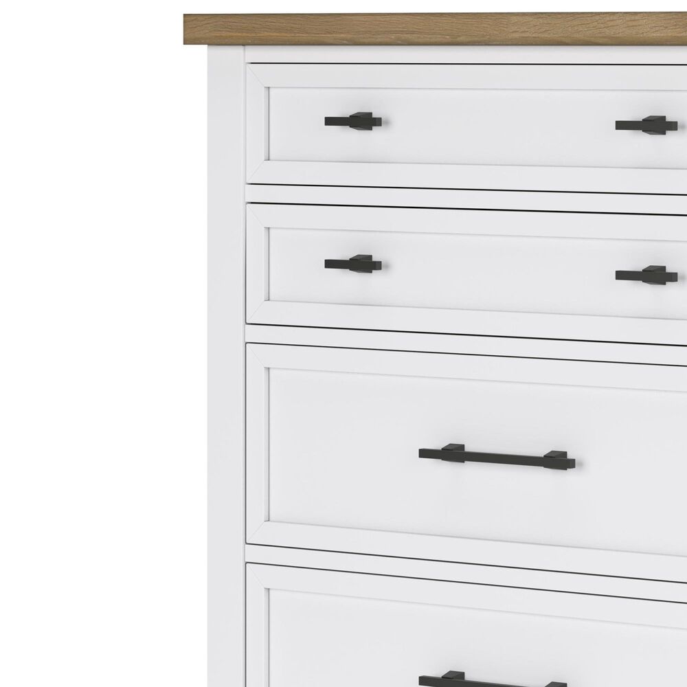 Ashley Ashbryn 5 Drawer Chest in White and Natural, , large