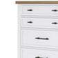 Ashley Ashbryn 5 Drawer Chest in White and Natural, , large
