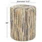 Maple and Jade Banana Leaf Woven End Table in Black, Brown, Light Brown and White, , large
