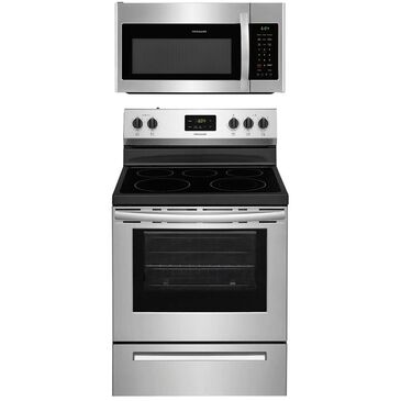 Frigidaire 2-Piece Kitchen Package with Electric Range and Over The Range Microwave in Stainless Steel, , large