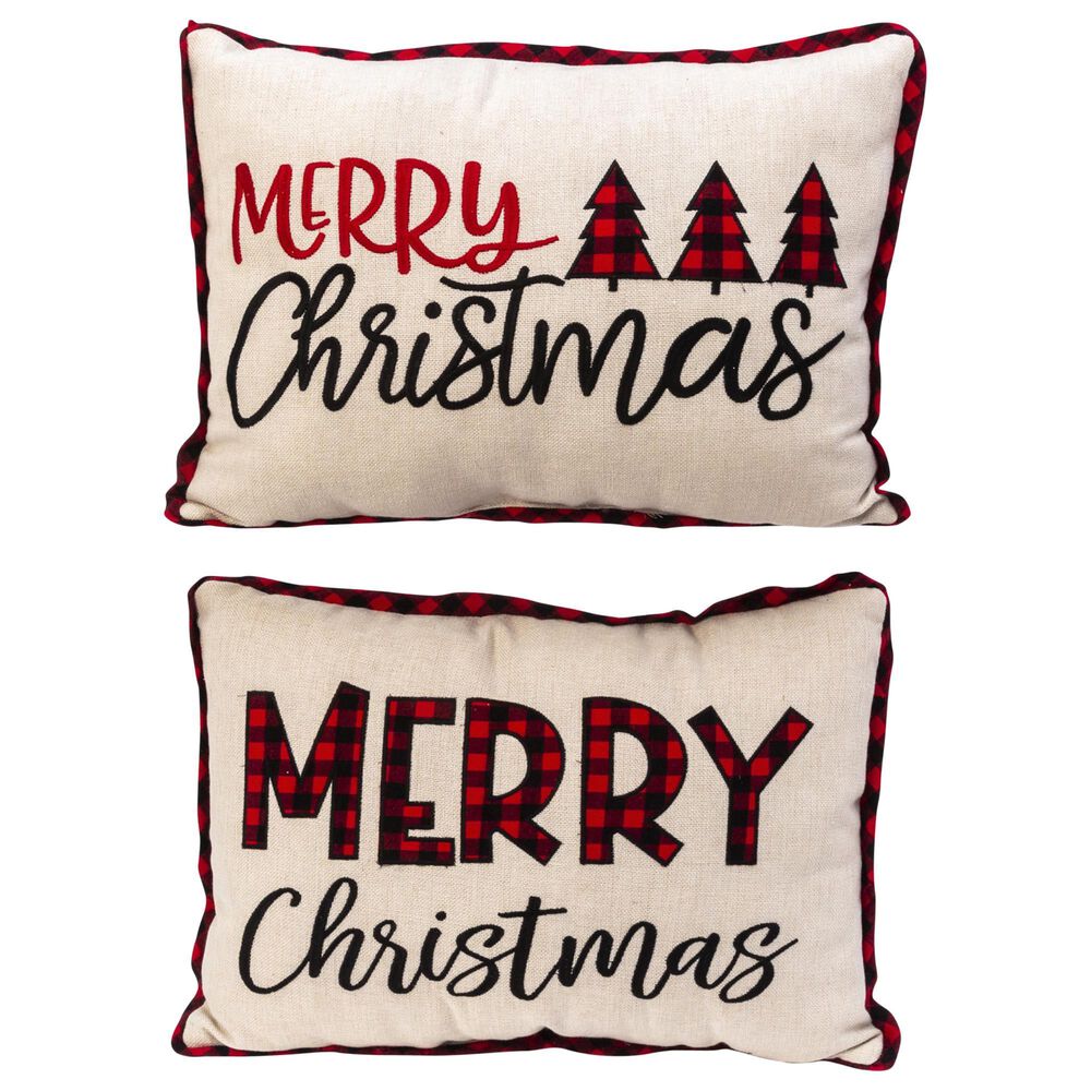 The Gerson Company 20" Merry Christmas Pillows (Set of 2), , large