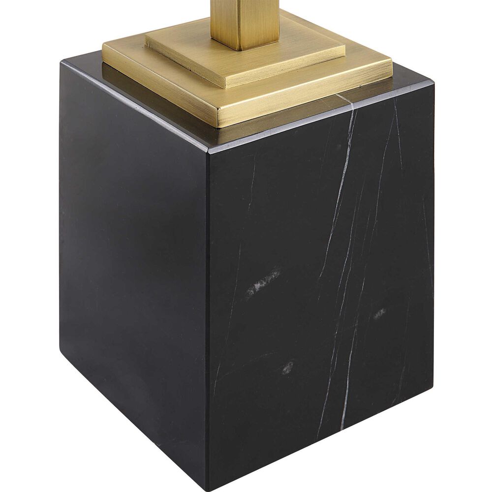 Uttermost Martini Table in Black and Brass, , large