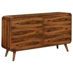 Pacific Landing Robyn 6 Drawer Dresser in Dark Walnut