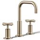 Kohler Purist Widespread Bathroom Sink Faucet with Cross Handles and High Gooseneck Spout in Vibrant Brushed Bronze, , large