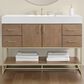 37B Mauri 48" Single Bathroom Vanity with Metal Base in Walnut Drift with High-Profile 4" White Composite Stone Top, , large