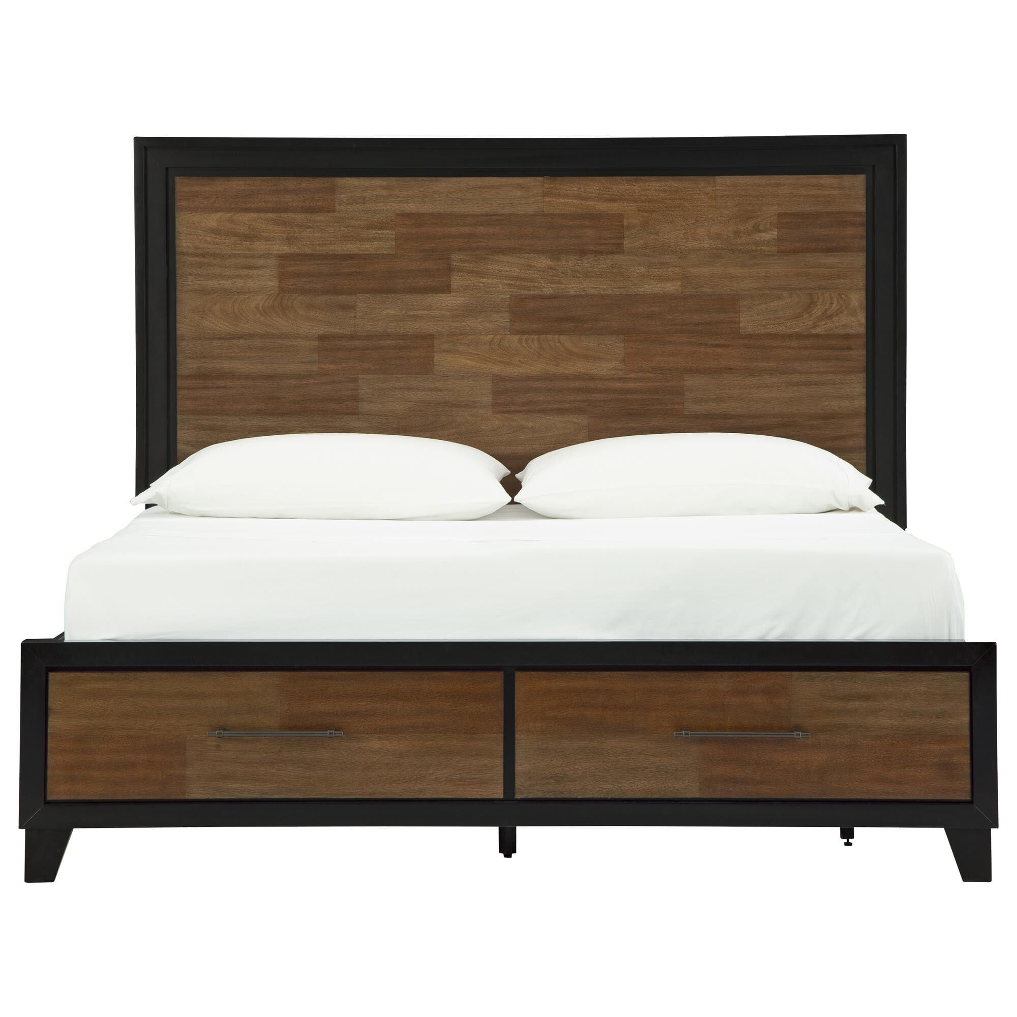 激安超特価 最大80%オフ  Bed Storage Queen Kraeburn Ashley in Brown and Black 洋楽