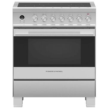 Fisher and Paykel 30" Induction Electric Freestanding Range in Stainless Steel, , large