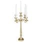 Maple and Jade Tapered 5-Plate Candelabra in Polished Gold, , large