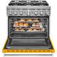 KitchenAid 5.1 Cu. Ft. Freestanding Dual Fuel Range with True Convection in Yellow Pepper, , large