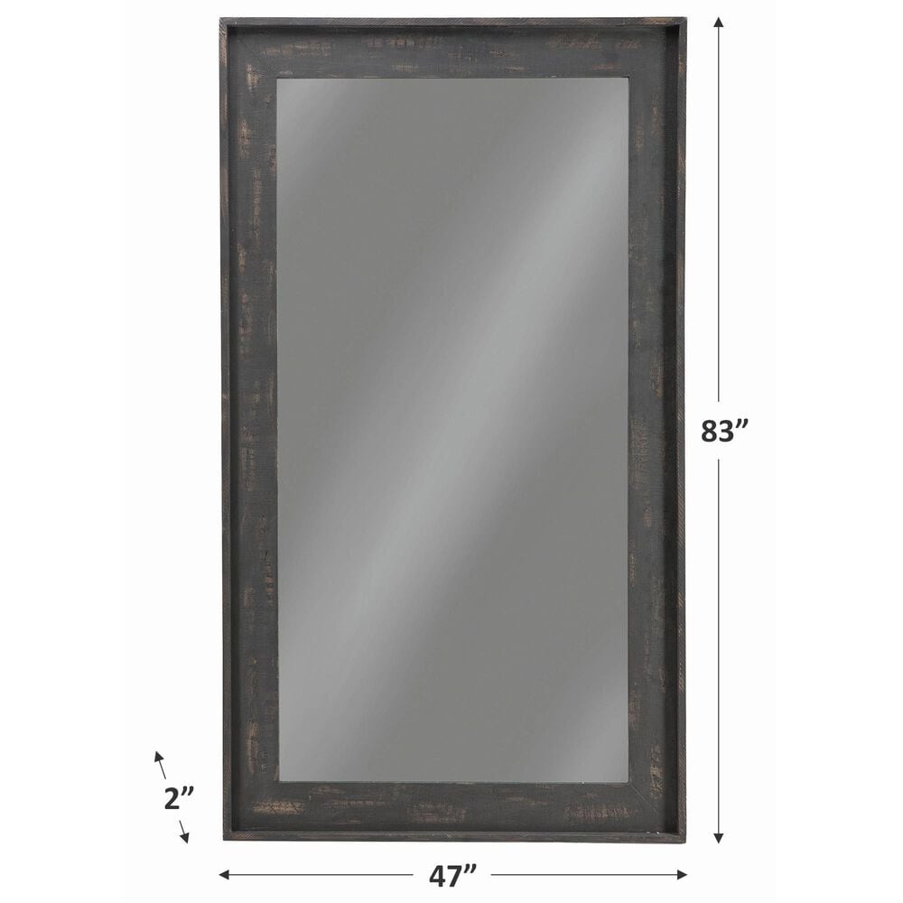 Pacific Landing 83&quot; Floor Mirror in Distressed Brown, , large