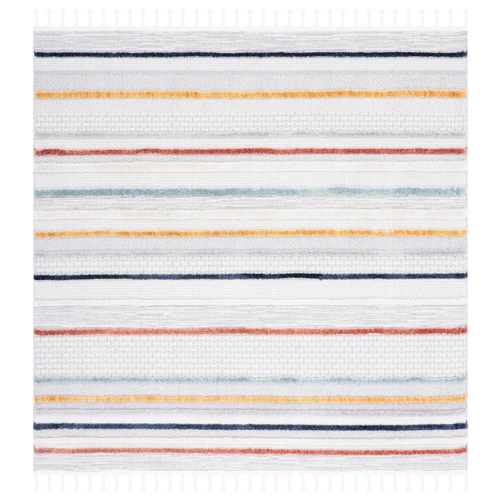 Safavieh Marrakesh 6"7" Square Ivory and Multicolor Area Rug, , large