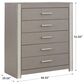 Ashley Surancha 5-Drawer Chest in Gray, , large