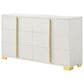 Pacific Landing Marceline 6-Drawer Dresser in White and Gold, , large