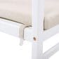 Hearth and Haven Outdoor Dining Chair with Rope Design Back and White Frame in Beige (Set of 2), , large