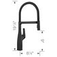 Blanco Rivana Semi Pro Kitchen Faucet 1.5 GPM in Matte Black, , large