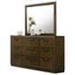 Crown Mark Lakecrest 9 Drawer Dresser and Mirror in Medium Brown, , large