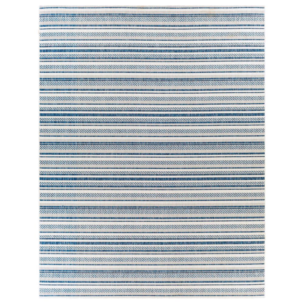 Surya Eagean EAG-2337 Navy, Light Blue, Blue and White 8&#39;10&quot; x 12&#39; Indoor/Outdoor Area Rug, , large