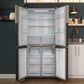 Haier 16.4 Cu. Ft. Counter Depth Quad Door Refrigerator in Stainless Steel, , large