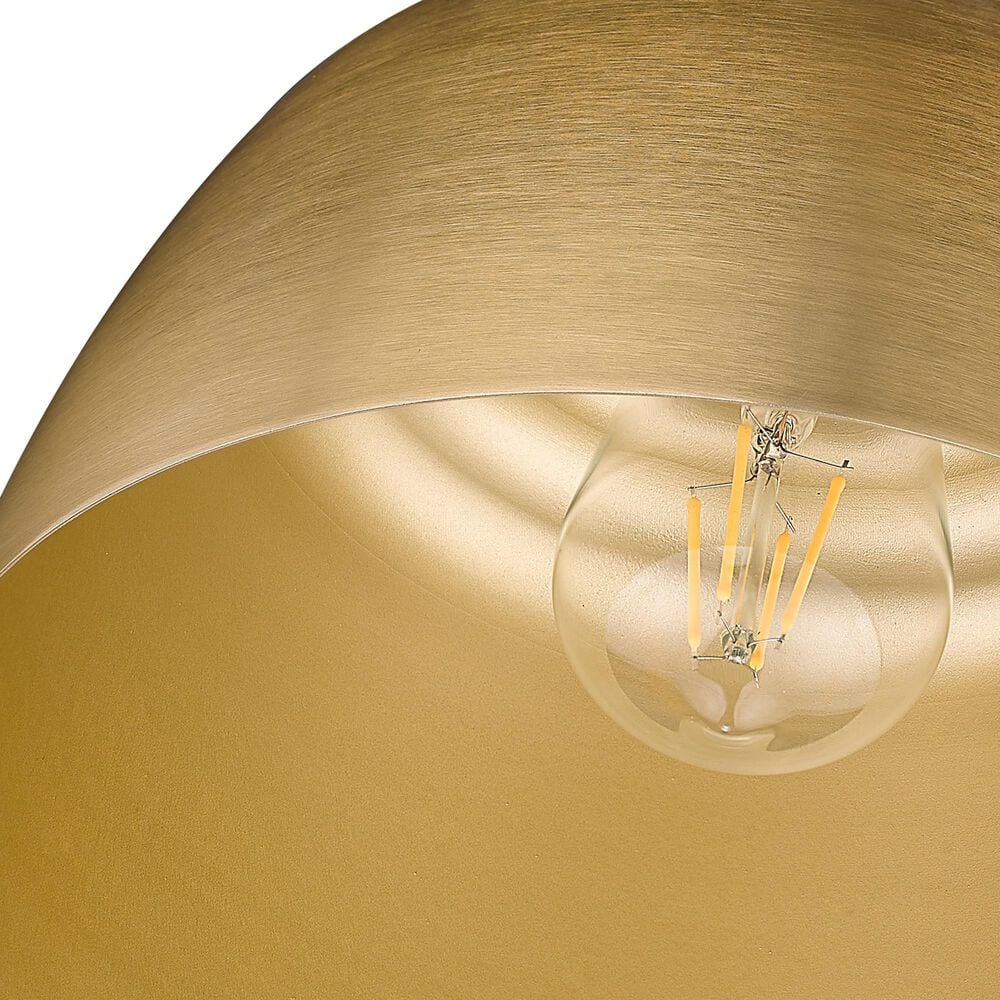 Golden Lighting Holmes 1-Light Flush Mount in Modern Brushed Gold, , large