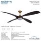 Minka-Aire Mortyn 60" Indoor/Outdoor Ceiling Fan with LED Light in Legacy Brass, , large